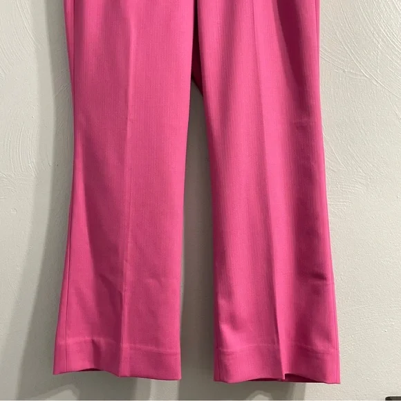 J. Crew Willa Cropped Flare trousers pants Garden Dahlia Pink Italian Wool  8 - Picture 5 of 13